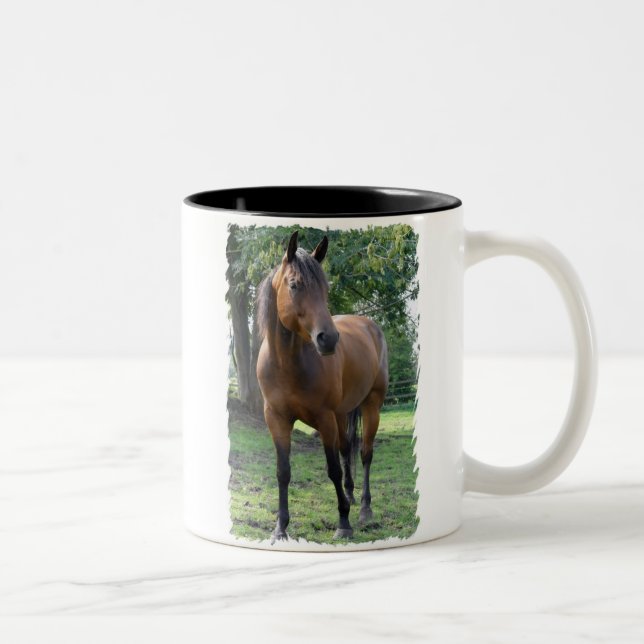 Bay Thoroughbred Horse Coffee Mug (Right)