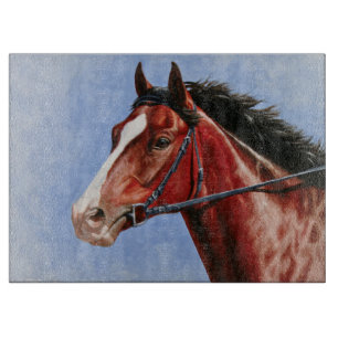 Bay Thoroughbred Race Horse Cutting Board