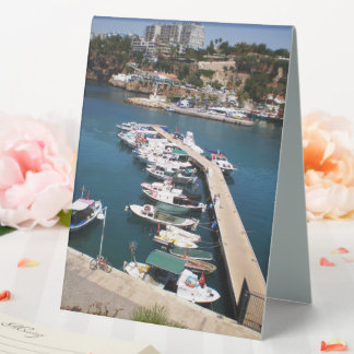 Bay with cruise boats   in old city of Antalya