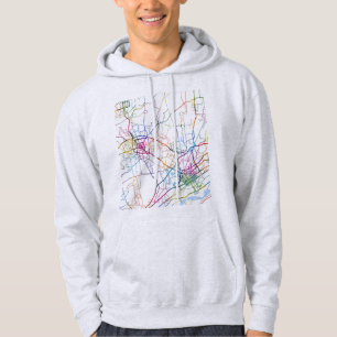 Bayannur China City Map Hoodie