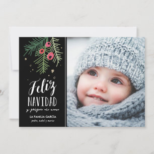 Bayas Rojas   Feliz Navidad Holiday Card
