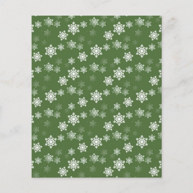 Bayberry Green and White Snow Flake Flurries Flyer (Front)