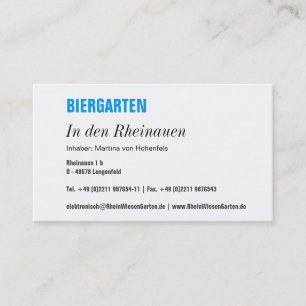 Bayerische Visitenkarte Business Card