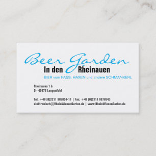 Bayerische Visitenkarte Business Card