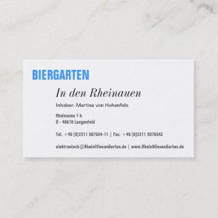 Bayerische Visitenkarte Business Card