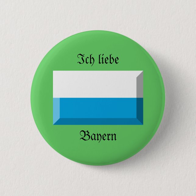 Bayern Flag Gem 6 Cm Round Badge (Front)