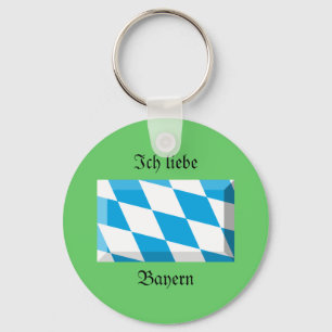 Bayern Flag Gem Key Ring
