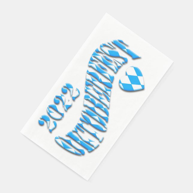 Bayern German Beer Festival Logo Oktoberfest 2022  Napkin (Corner)