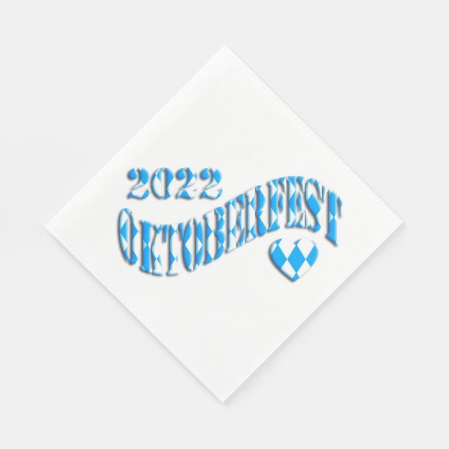 Bayern German Beer Festival Logo Oktoberfest 2022  Napkin (Corner)