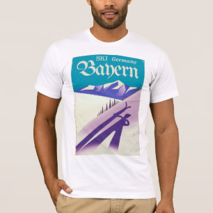 Bayern Germany vintage Ski vacation poster T-Shirt