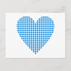 Bayern Herz Rauten Bavaria heart diamonds Postcard