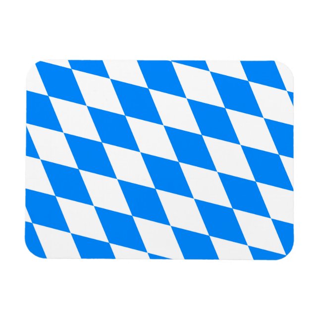 Bayern Rauten Fahne Magnet (Horizontal)