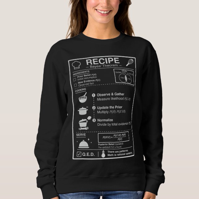 Bayesian_Theorem Sweatshirt (Front)