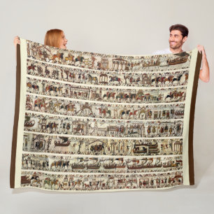 BAYEUX TAPESTRY 1066 Battle of Hastings Fleece Blanket