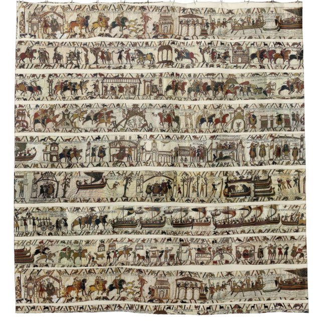 BAYEUX TAPESTRY 1066 Battle of Hastings Shower Curtain (Front)