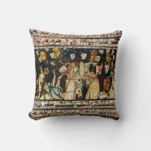 BAYEUX TAPESTRY 1066 Death of King Harold Cushion