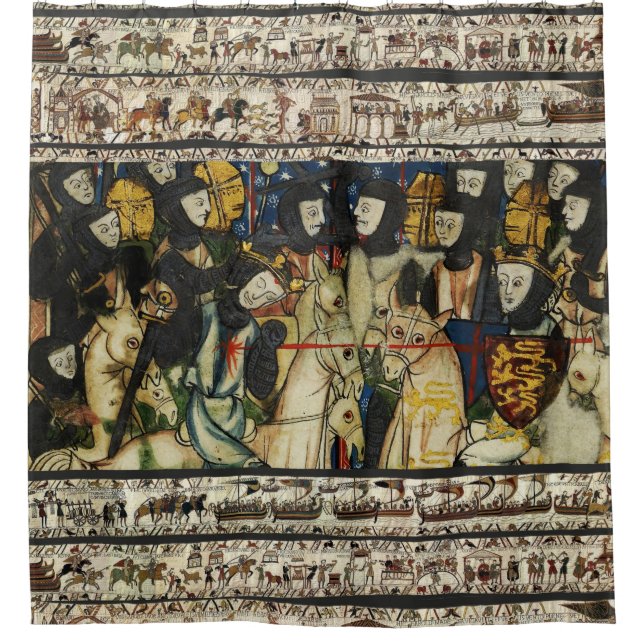 BAYEUX TAPESTRY 1066 Death of King Harold  Shower Curtain (Front)