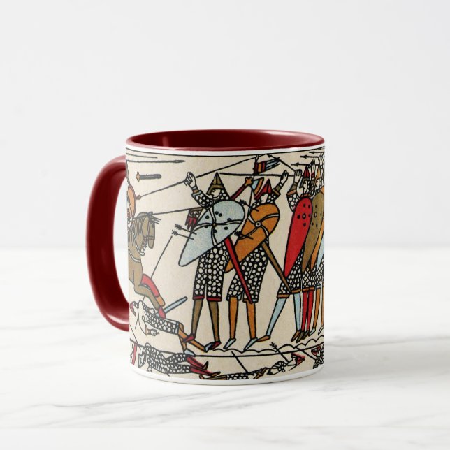 BAYEUX TAPESTRY BATTLE OF HASTINGS NORMAN KNIGHTS  MUG (Front Left)