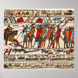 BAYEUX TAPESTRY,BATTLE OF HASTINGS,NORMAN KNIGHTS POSTER