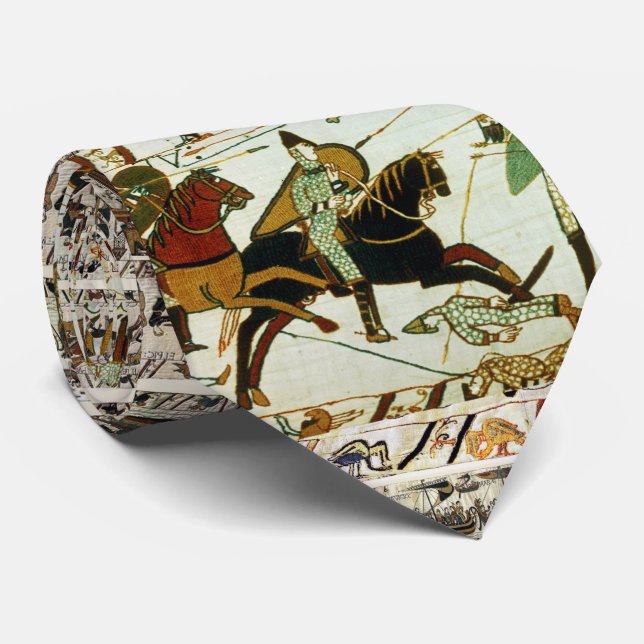 BAYEUX TAPESTRY BATTLE OF HASTINGS NORMAN KNIGHTS  TIE (Rolled)