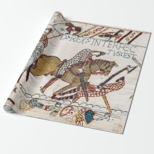 BAYEUX TAPESTRY Death of King Harold at Battle Wrapping Paper