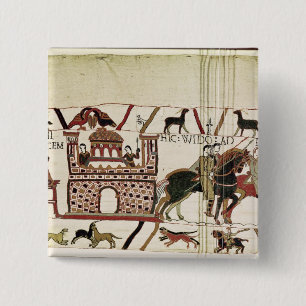 Bayeux Tapestry Earl Harold to Duke of Normandy 15 Cm Square Badge