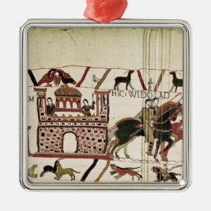 Bayeux Tapestry Earl Harold to Duke of Normandy Metal Ornament