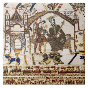 BAYEUX TAPESTRY King Edward Confessor and Harold Ceramic Tile
