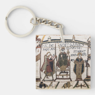 Bayeux Tapestry - King Harold Coronation Key Ring