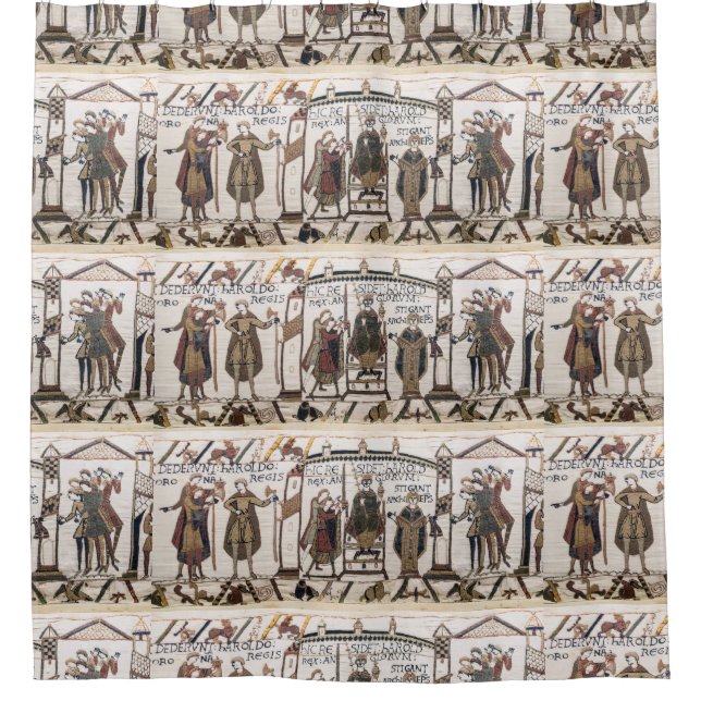 Bayeux Tapestry - King Harold Coronation Shower Curtain (Front)