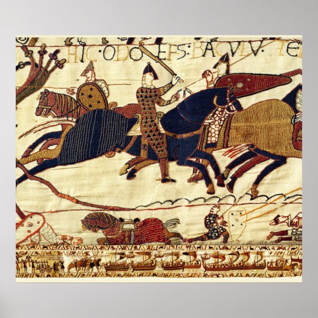 BAYEUX TAPESTRY,ODO IN THE BATTLE OF HASTINGS 1066 POSTER (Front)
