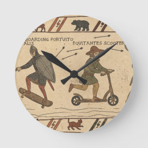 Bayeux Tapestry Parody Round Clock
