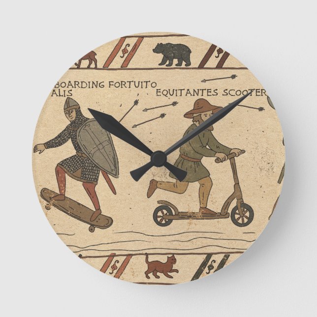 Bayeux Tapestry Parody Round Clock (Front)