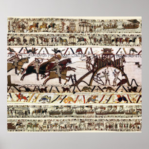 BAYEUX TAPESTRY SIEGE OF DINAN ,ATTACK TO CASTLE POSTER