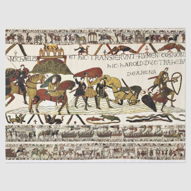 BAYEUX TAPESTRY William at Mont Saint-Michel  Tissue Paper (Front)