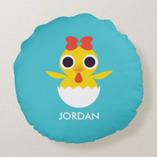 Bayla the Chick Round Cushion