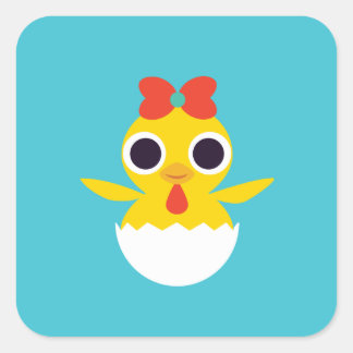 Bayla the Chick Square Sticker