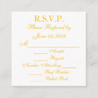 Baylor Gold and White Response RSVP Cards