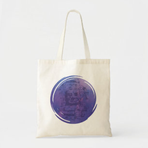 Bayon Face Purple Tote Bag