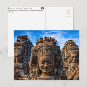 Bayon Temple, Cambodia Travel Postcard