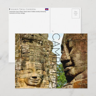 Bayon Temple, Cambodia Travel Postcard