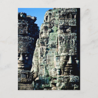 Bayon Temple in Angkor Cambodia two faces Postcard