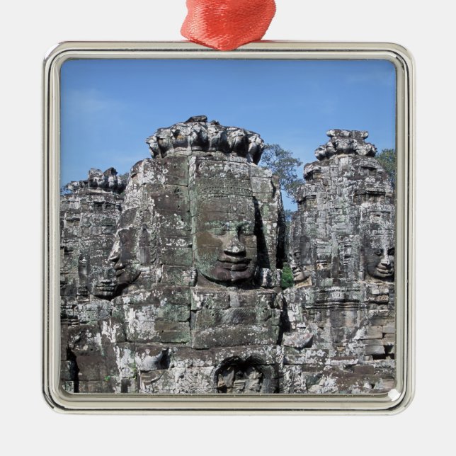 Bayon Temple in Angkor Wat - Cambodia Metal Ornament (Front)