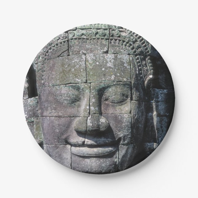 Bayon Temple in Angkor Wat - Cambodia Paper Plate (Front)