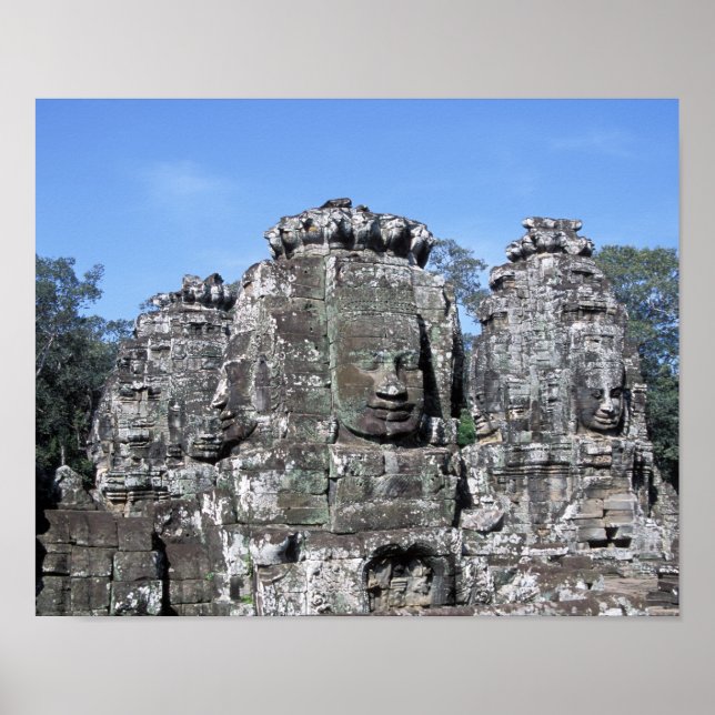 Bayon Temple in Angkor Wat - Cambodia Poster (Front)