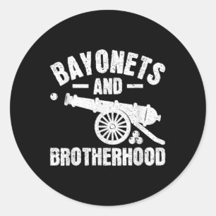 Bayonets And Brotherhood - Civil War Reenactment  Classic Round Sticker