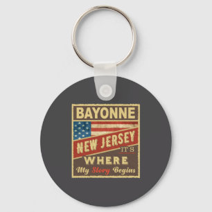 Bayonne Nj Its Where My Story Begins Key Ring