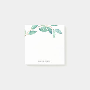 Bayou Botanicals   Greenery Custom Name Post-it Notes