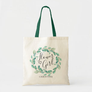 Bayou Botanicals Greenery   Flower Girl Tote Bag