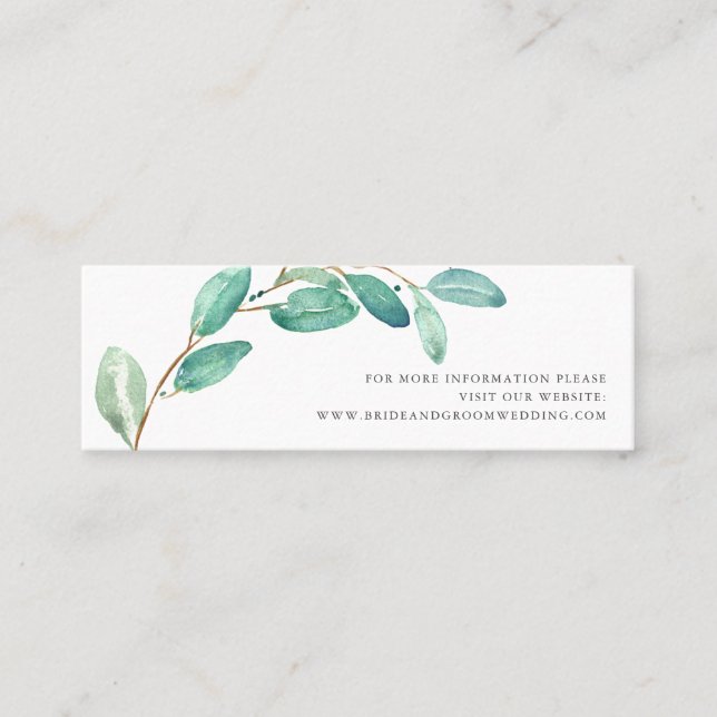 Bayou Botanicals | Wedding Website Mini Business Card (Front)